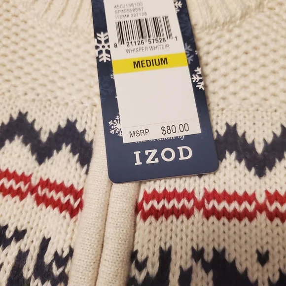 Izod Cotton Blend 1/4 Zip Sweater - Picture 4 of 4